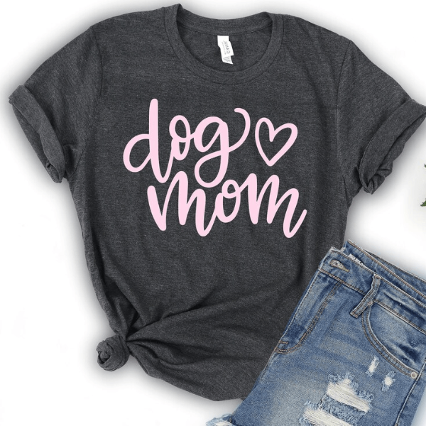 Dog Mom Shirt Dog Mama Tee, Perfect Dog Mom Gift, Fur Mama T Shirt prism Peach l t Shirt