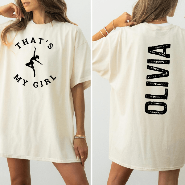Personalized Thats My Girl Dance Mom Shirt Custom Name Dance Mom Gift Tee yellow 2xl t Shirt