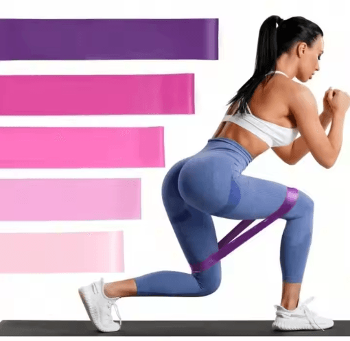 FlexTone 5 Piece Pink Resistance Bands Set Glute & Leg Workout Elastic Loop Bands For Home Fitness Training FlexTone 5 Piece Pink Resistance Bands Set Glute & Leg Workout Elastic Loop Bands For Home Fitness Training