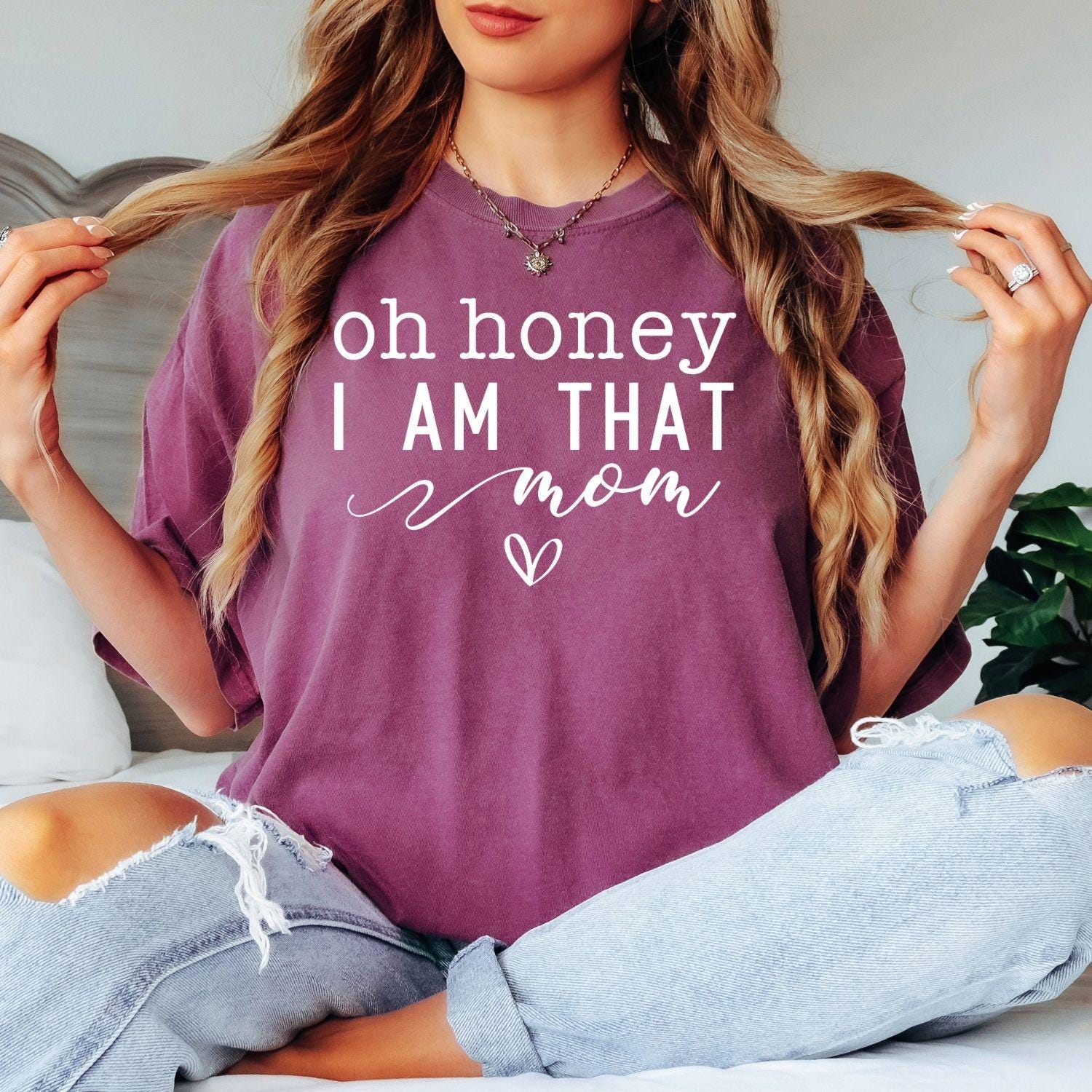 Oh Honey I Am That Mom Shirt Funny Mom Graphic Tee Cute Casual Mom T Shirt green 2xl t Shirt