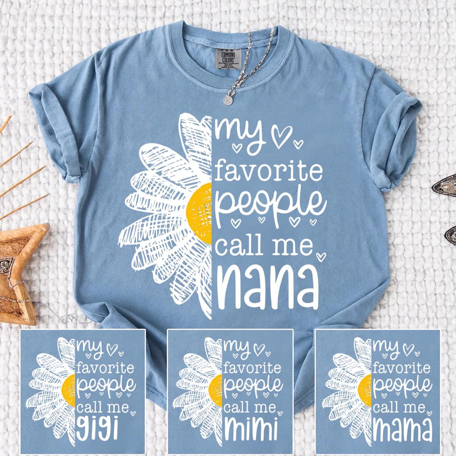 My Favorite People Call Me Nana Shirt Personalized Grandma Graphic Tee Cute Floral T Shirt mauve xl sweatshirt