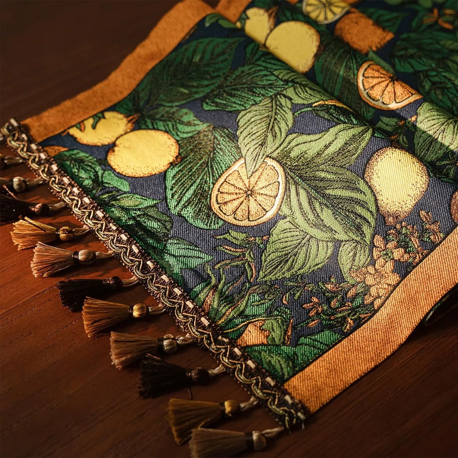 Farmhouse Lemon Floral Table Runner | Vibrant Mediterranean Citron Decor For Kitchen, Dining & Summer Parties 4 35 X 200 Cm