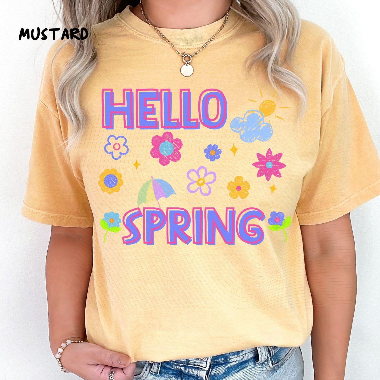 Hello Spring Shirt Colorful Floral Spring Graphic Tee Cute Spring Outfit Gift black s sweatshirt