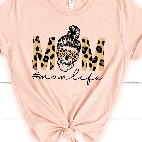 Mom Life T shirt Messy Bun Skull Shirt, Perfect Gift For Moms black xl sweatshirt