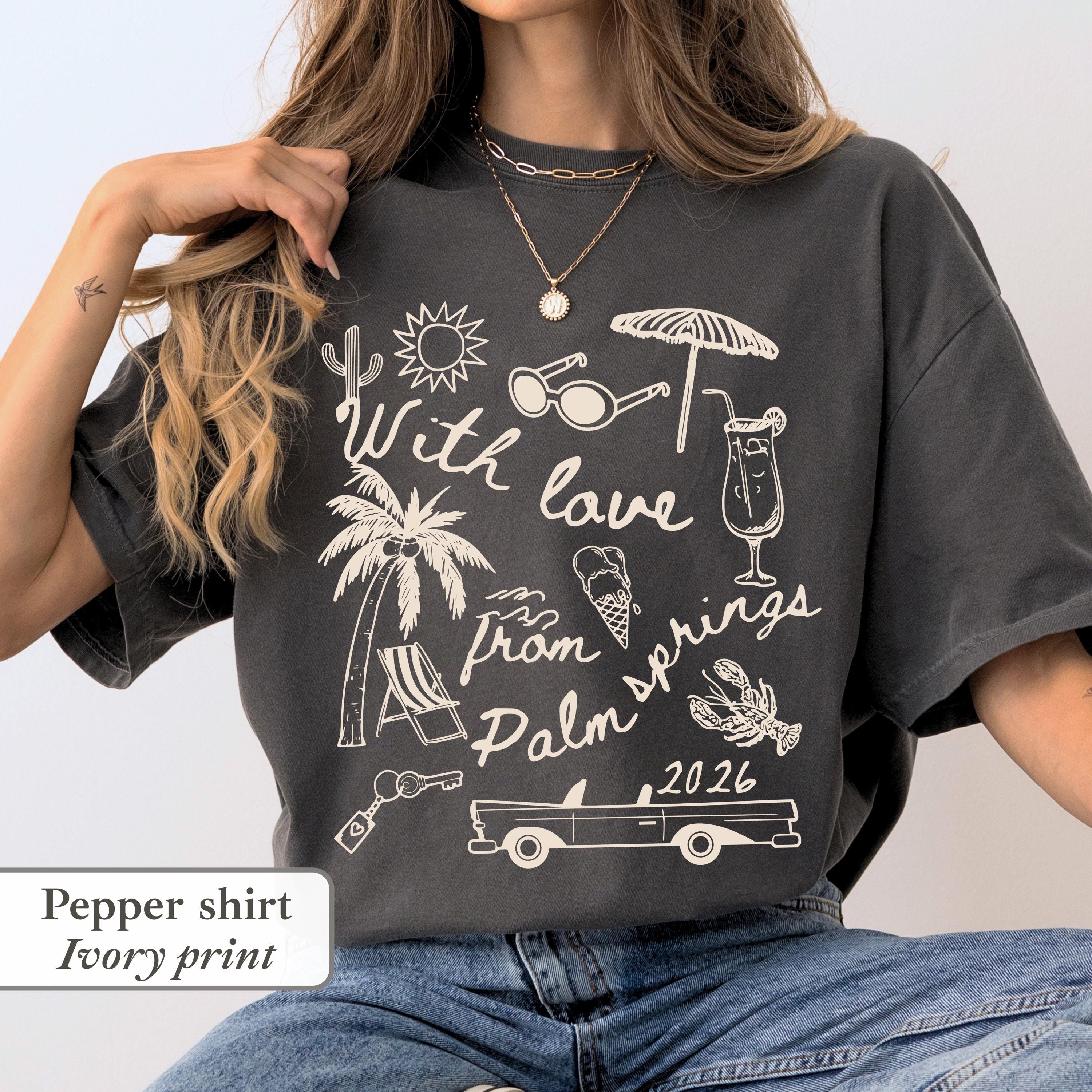 Girls Trip 2026 Shirt Palm Springs Vacation Bachelorette Trip Graphic Tee light Orange m sweatshirt