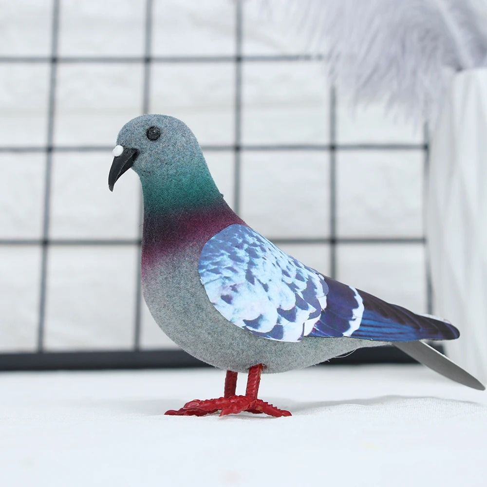 Realistic Simulation Pigeon Model | Artificial Dove Photography Prop | Executive Home & Wedding Sanctuary Decor a 1 Pc