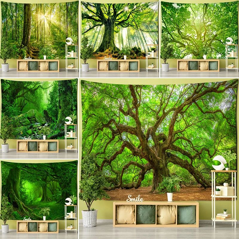 Mystical Forest Tree Wall Tapestry 7 90.55 70.87 In