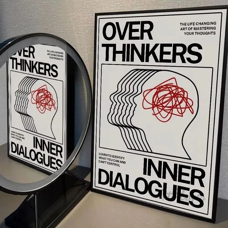 Open Your Mind Blue Wave Wall Art Print Japanese Abstract Poster For Modern Bedroom Decor 50x75cm Unframed zlh6470