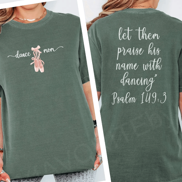 Christian Ballet Mom Shirt Comfort Colors Dance Mom Tee Mama Faith Gift pink 3xl sweatshirt