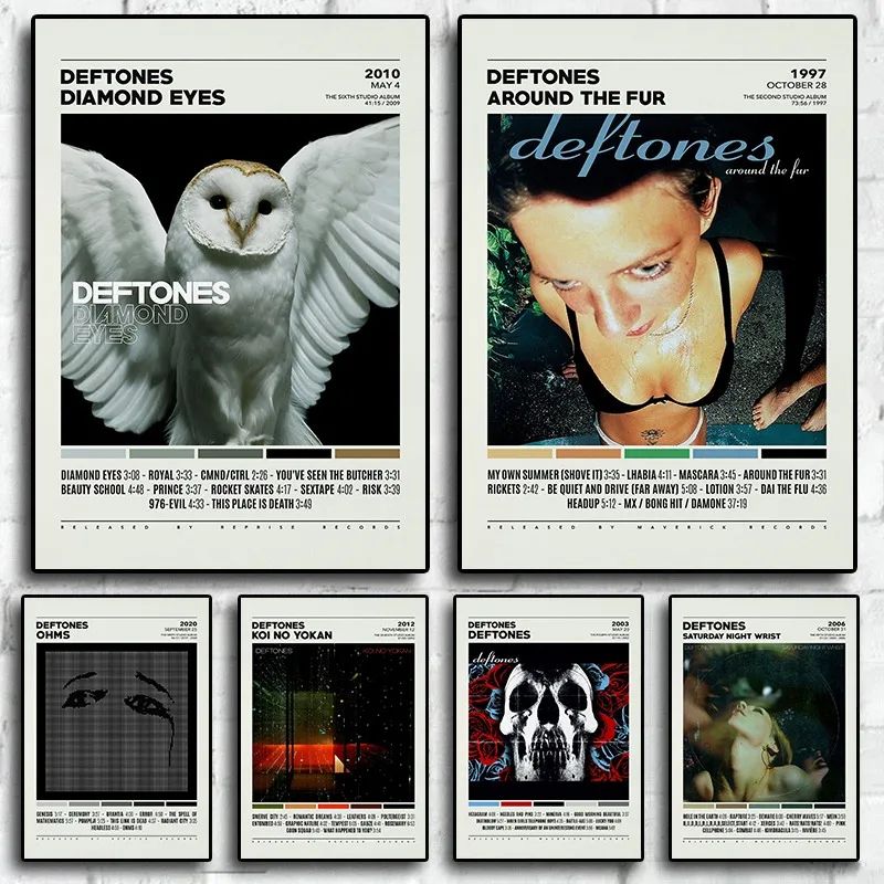 Deftones Album Cover Canvas Poster Wall Art For Music Inspired Room Decor h 7.87 11.81 Inches