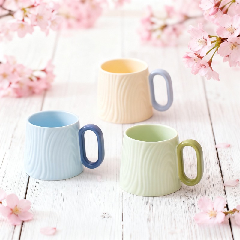 Cream Style Ceramic Coffee Mug For Breakfast And Office turquoise