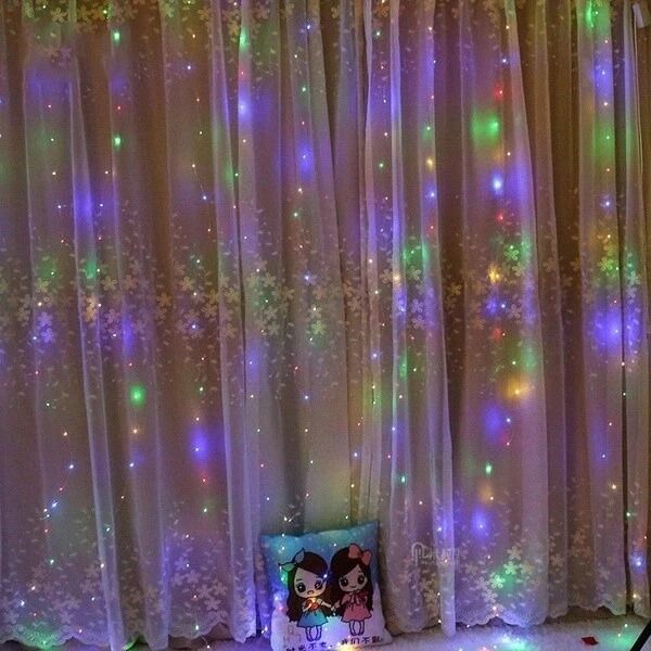 USB Fairy Curtain Lights With Remote LED String Lights For Wedding Party Decor warm