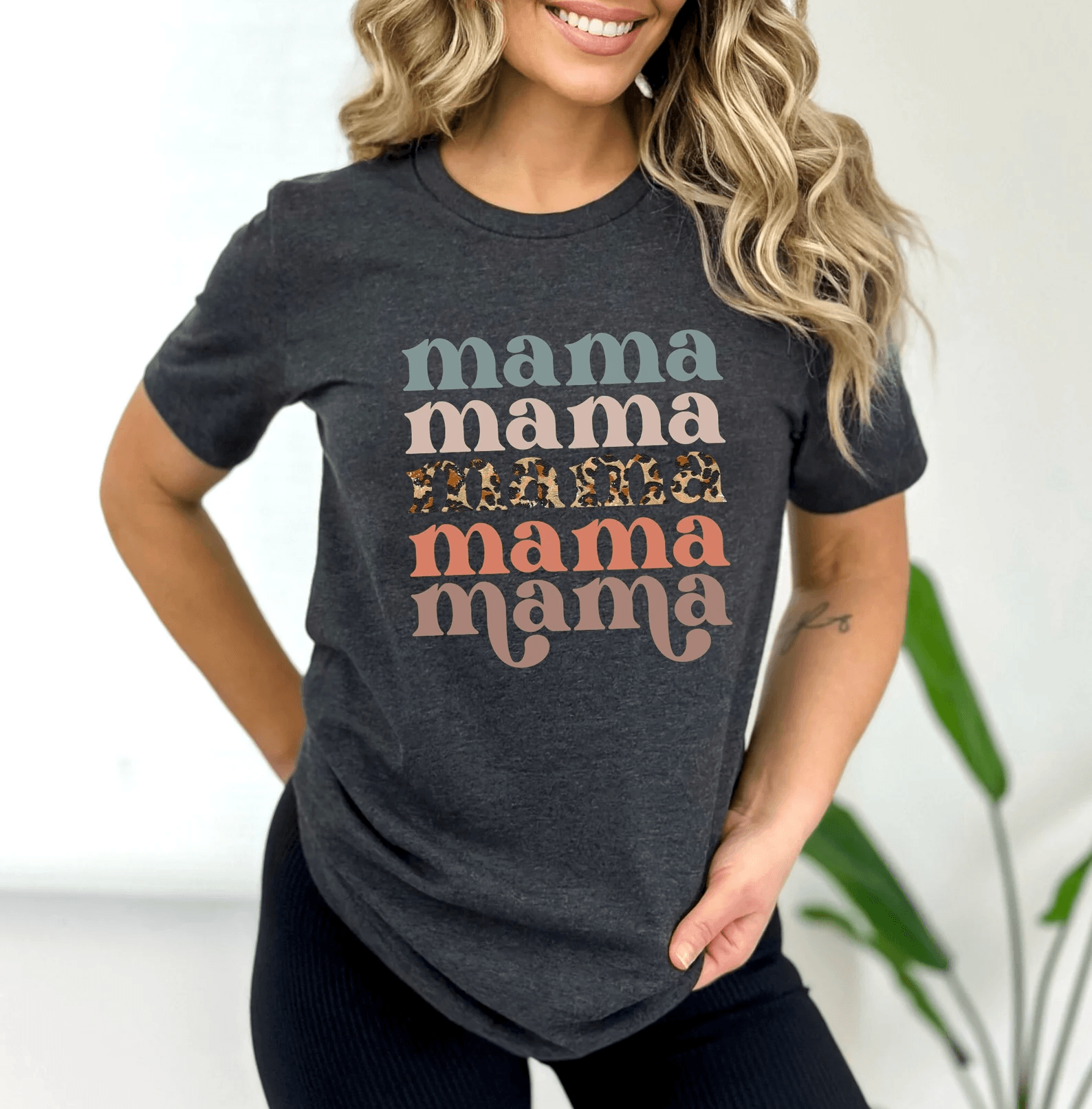 Retro Mama Shirt Leopard Print Mom Life Tee Trendy Mothers Day Gift blue 2xl sweatshirt