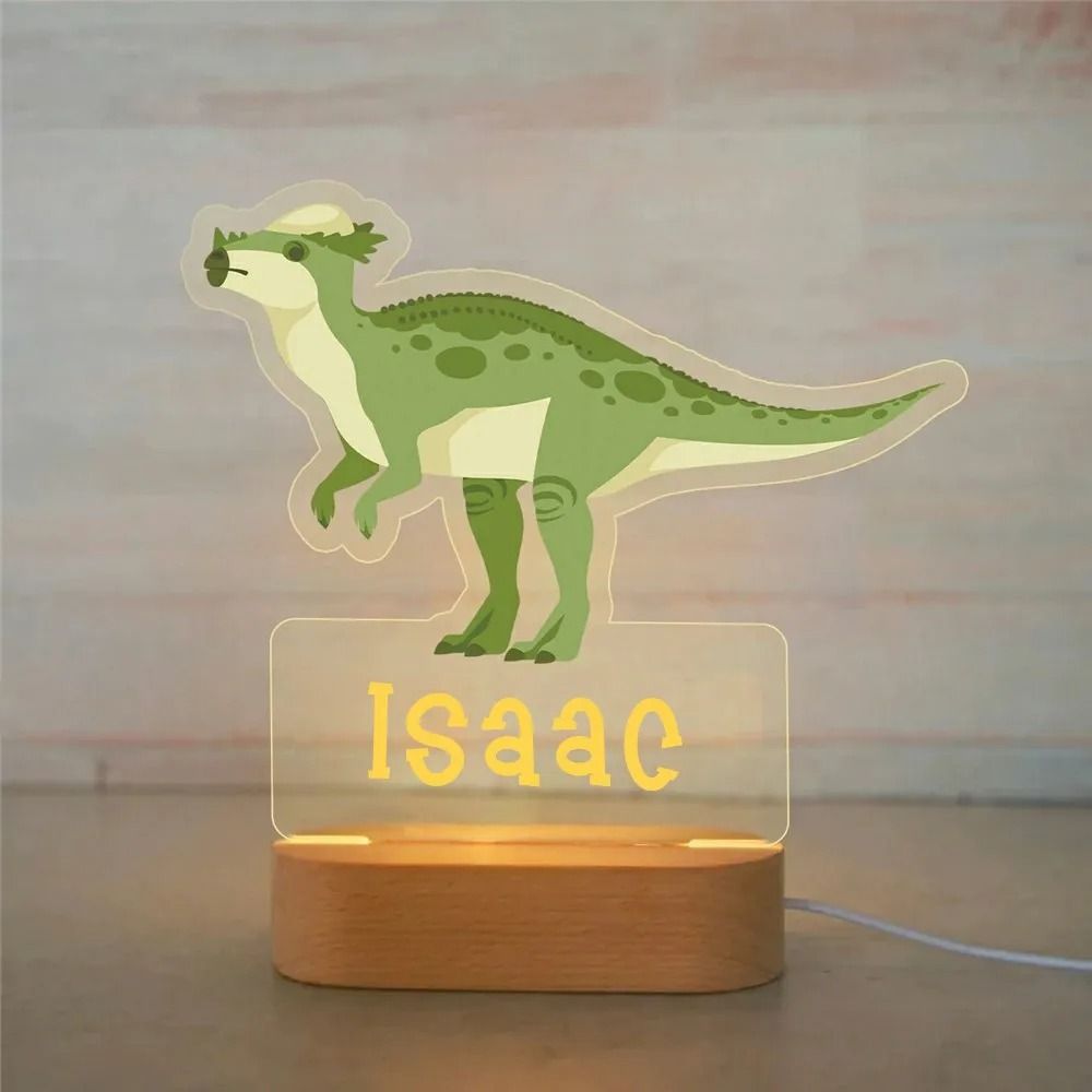 Personalized Name Night Light Custom Acrylic Animal LED Lamp For Kids 23 warm Light