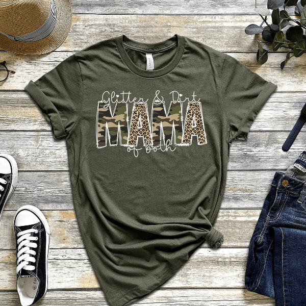 Glitter And Dirt Mama Shirt Leopard Mom Life Tee Boy Mom Girl Mom Gift lavender Pink 3xl t Shirt
