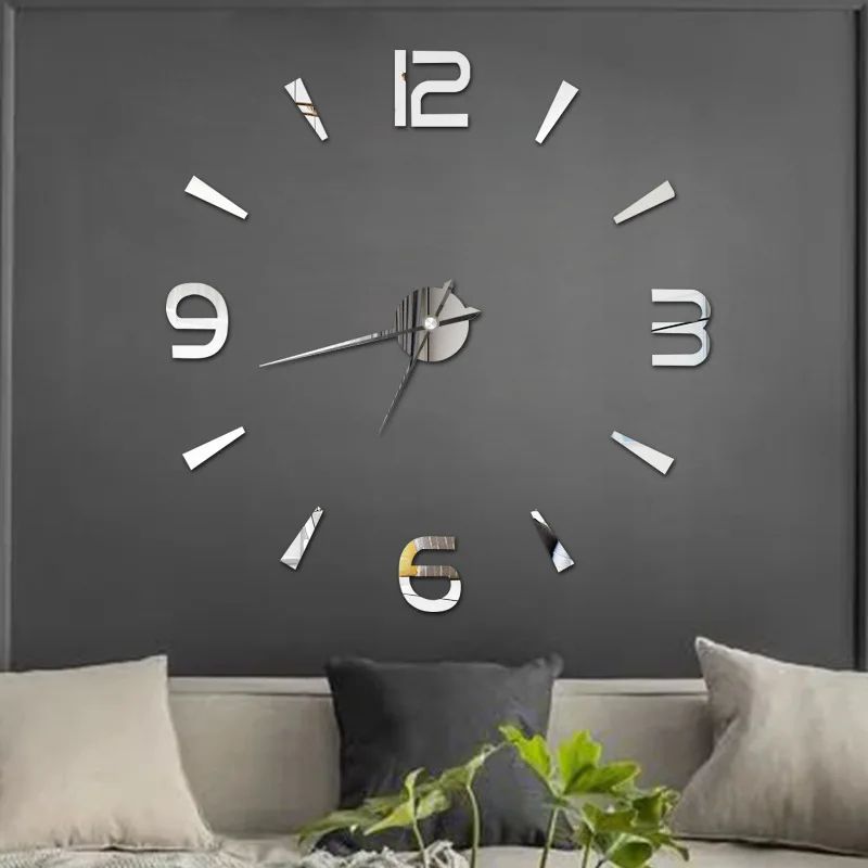 Large 3D Wall Clock Luminous DIY Modern Silent Wall Decor 2