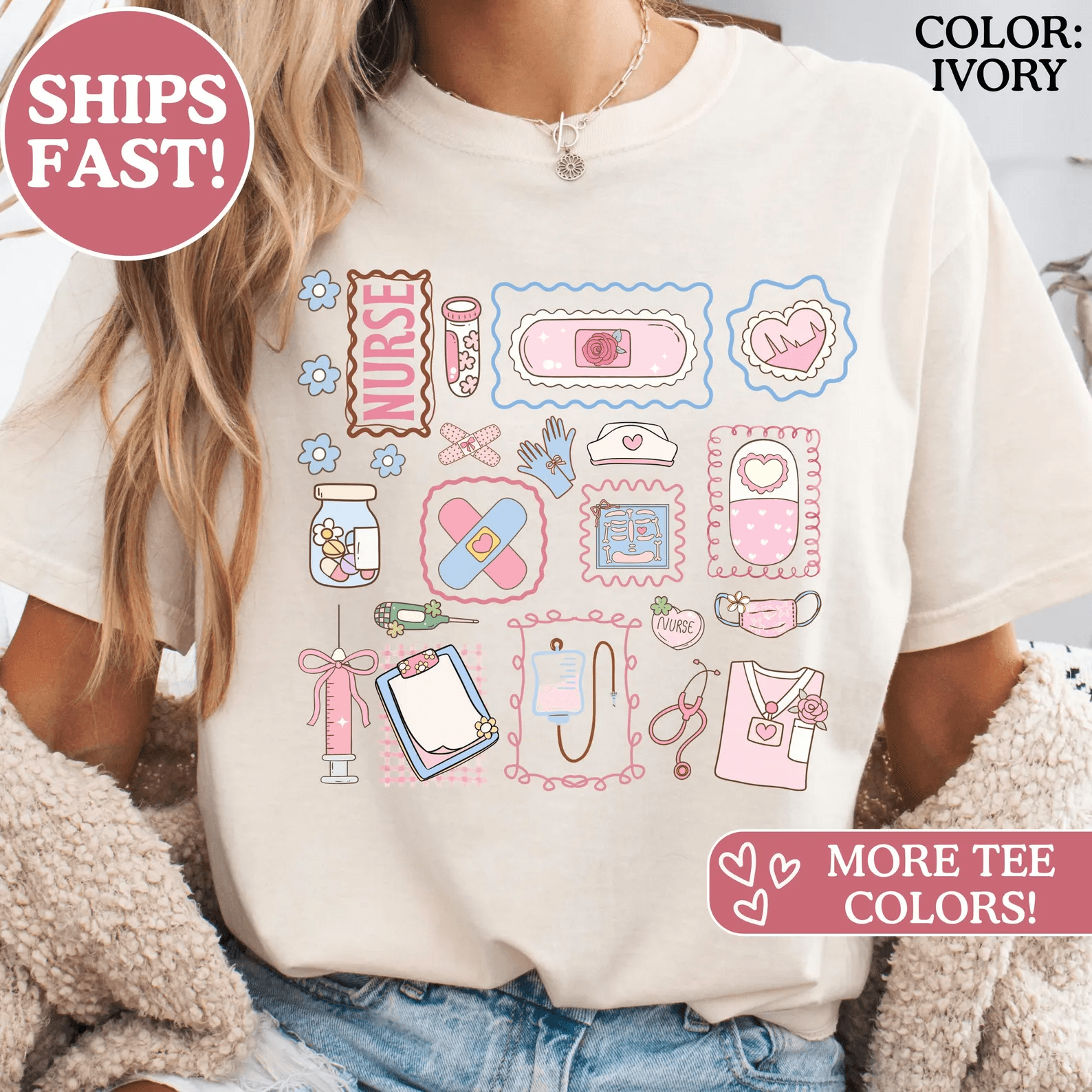 Comfort Colors Nurse Shirt Registered Nurse Graduation Gift Nursing Tee white 2xl sweatshirt