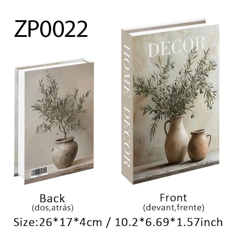 Luxury Decorative Book Storage Box Fake Book Decor Organizer 09 open (storage Box)