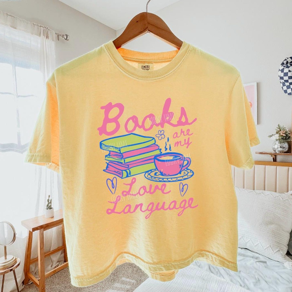 Books Are My Love Language Shirt, Cropped Shirt, Womens Boxy Tee, Book Lover Gift, Romance Reader, Bookw purple m sweatshirt