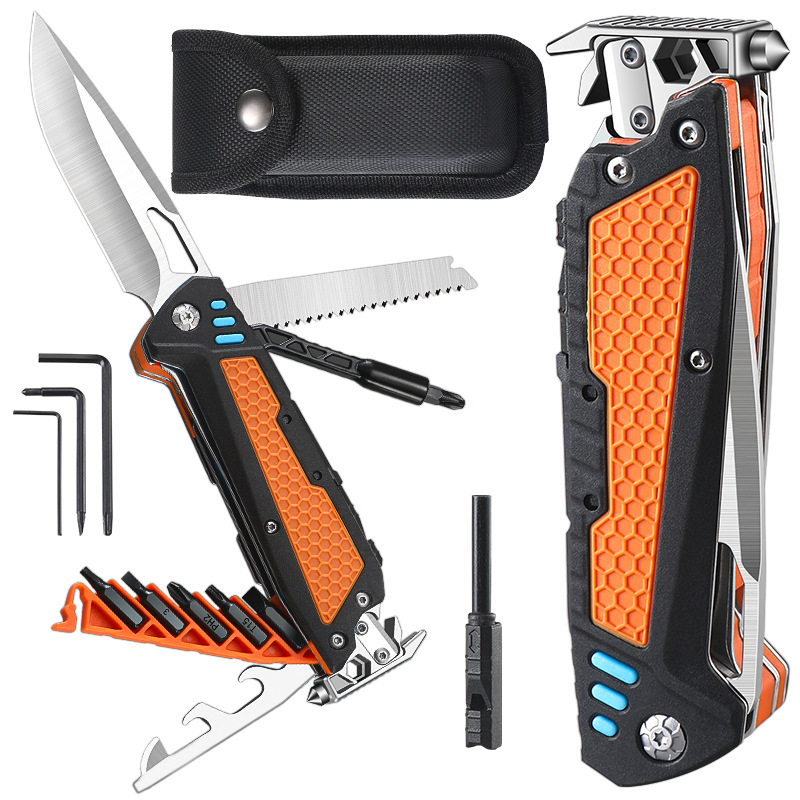 Multifunctional Folding Knife EDC Tool For Camping Hiking Survival a