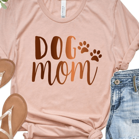 Dog Mom Shirt Happy Mother's Day Shirt, Best Mom Gift For Dog Moms, Trendy Mom Tee prism Peach l t Shirt