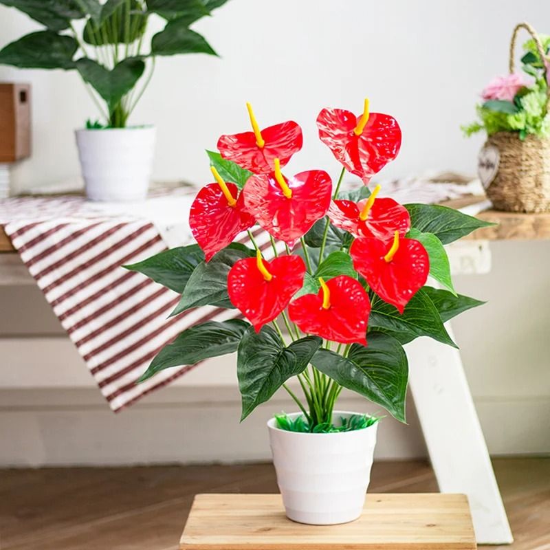 53cm Lush Monstera Deliciosa Frond | Premium Artificial Palm Greenery For Tropical Garden & Modern Home Decor 53 Cm 6 Heads
