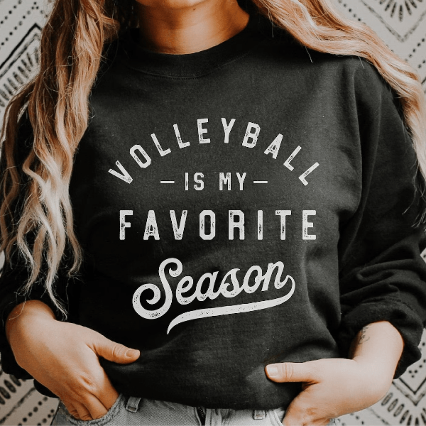 Volleyball Is My Favorite Season SVG Funny Volleyball SVG Cut File For Cricut Shirt Design grey 3xl t Shirt