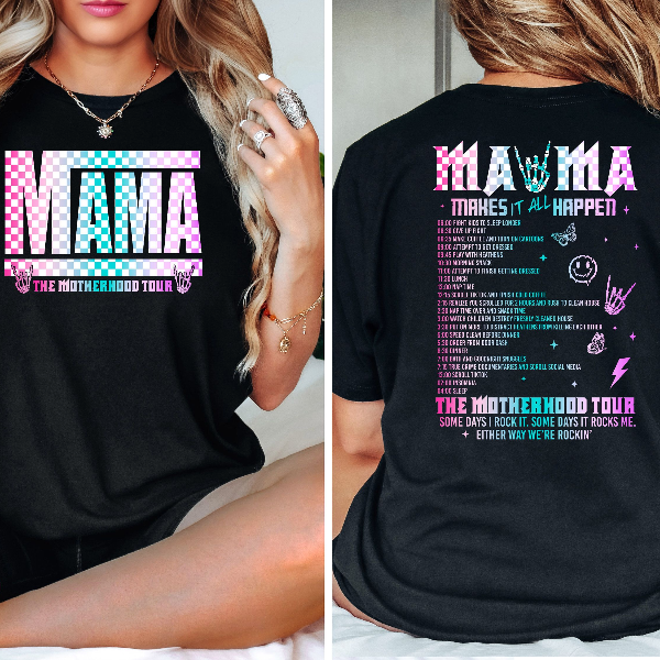 Mama Motherhood Tour Shirt, Rocker Mom Tee, Mother's Day Gift black 3xl sweatshirt
