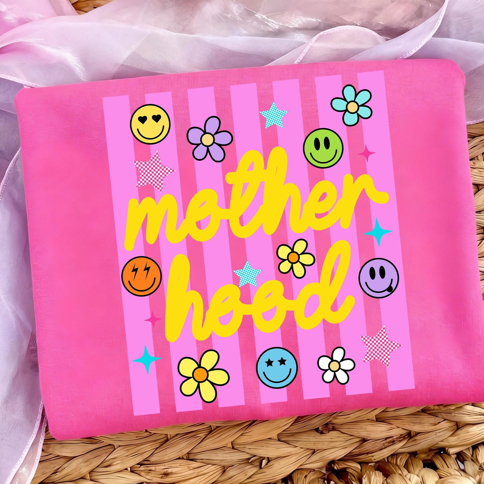 Motherhood Shirt Trendy Smiley Mom Life Graphic Tee Cute Gift For Mom pink 3xl t Shirt