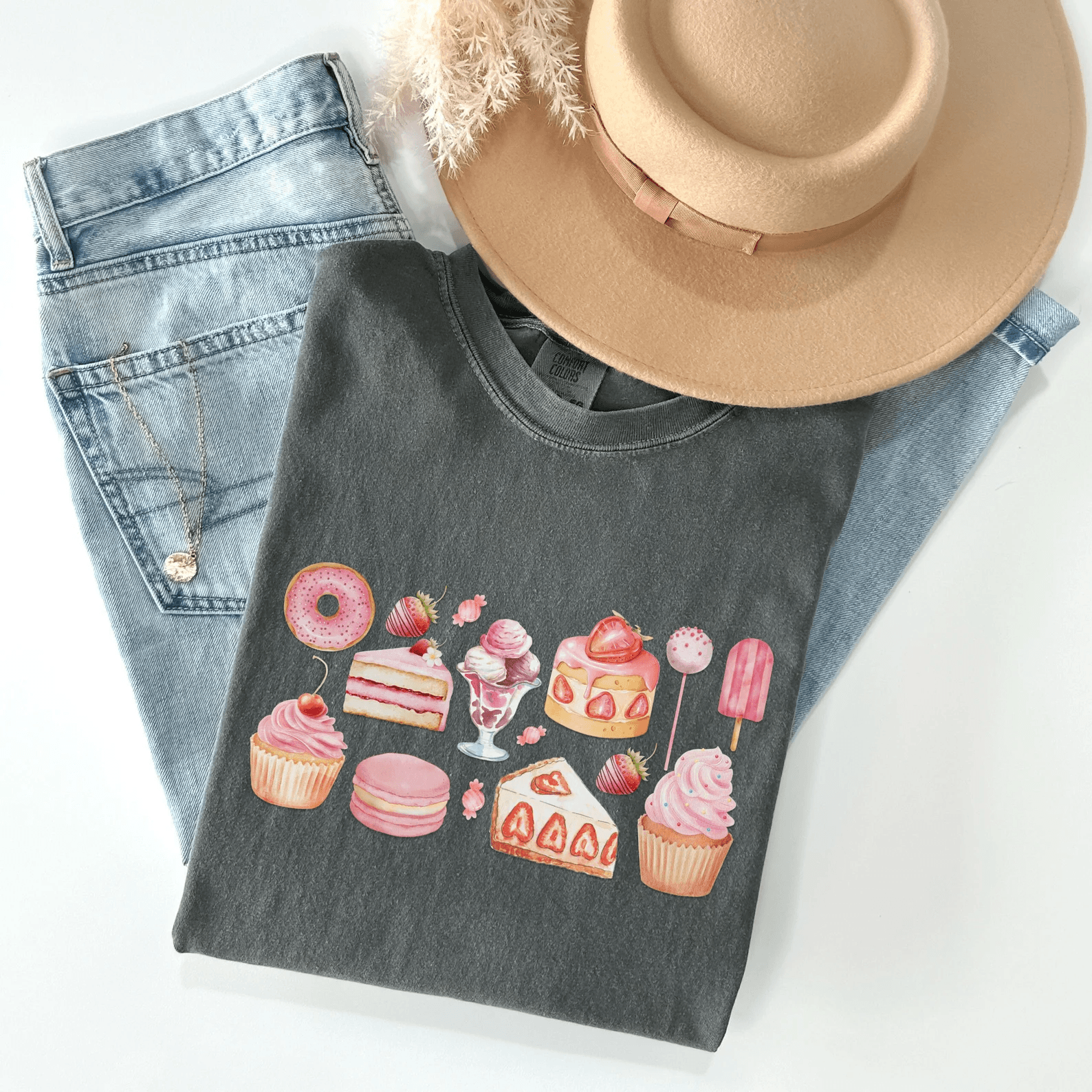 Girly Pink Cake Shirt Y2K Aesthetic Tee Cute Baking Lover Gift For Her light Orange s t Shirt