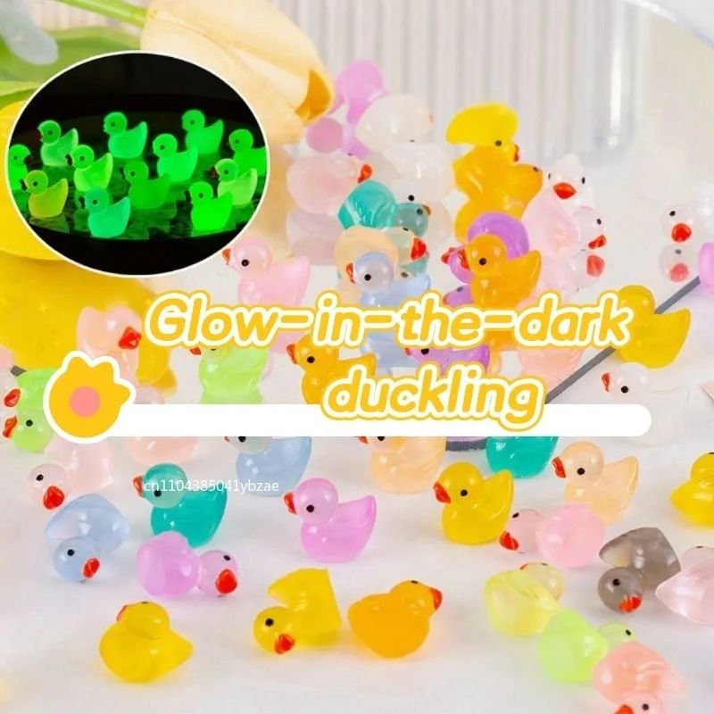 Glow in the Dark Mini Ducks High Definition Luminescent Micro Sculptures Glow in the Dark Mini Ducks High Definition Luminescent Micro Sculptures