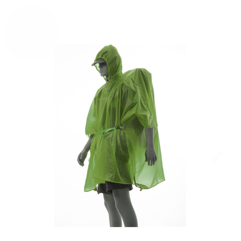 Gear Ultralight Rain Poncho Camping Tarp For Hiking And Backpacking khaki