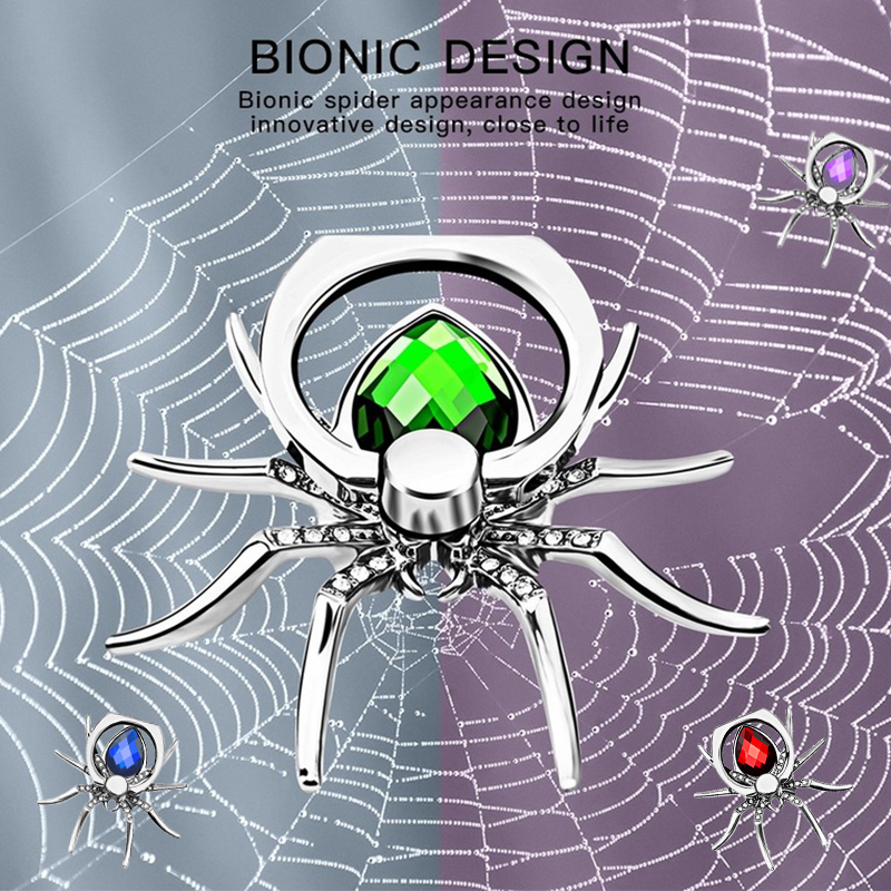 Mobile Spider Ring Phone Holder Luxury Diamond Cell Phone Finger Grip Holder For Iphone 360 Phone Expanding Stand Finger Holder pink