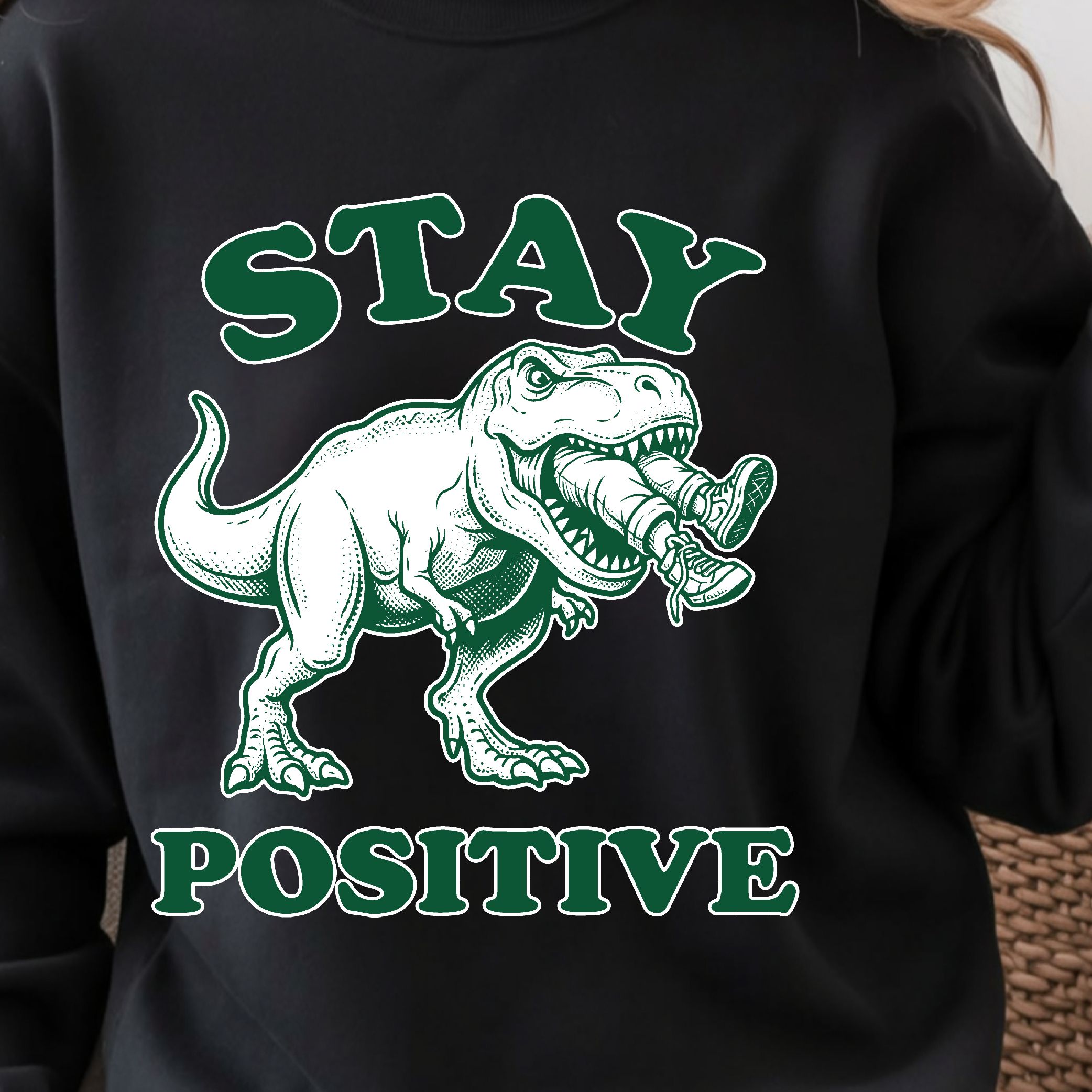 Stay Positive Shirt, Motivational Quote T Shirt, Uplifting Tee white s sweatshirt