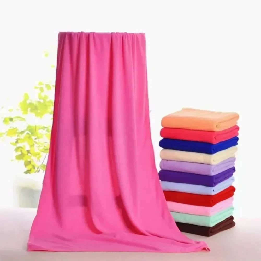 Ultra Soft Microfiber Bath Towel Quick Dry Absorbent Beach & Shower Towel pink 55.12 27.56 In