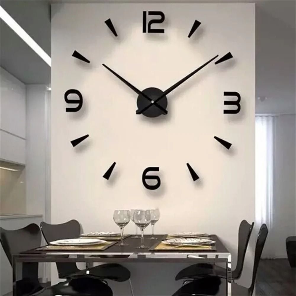 3D Luminous Minimalist DIY Wall Clock 023 Luminous 3d 37 In (90cm)
