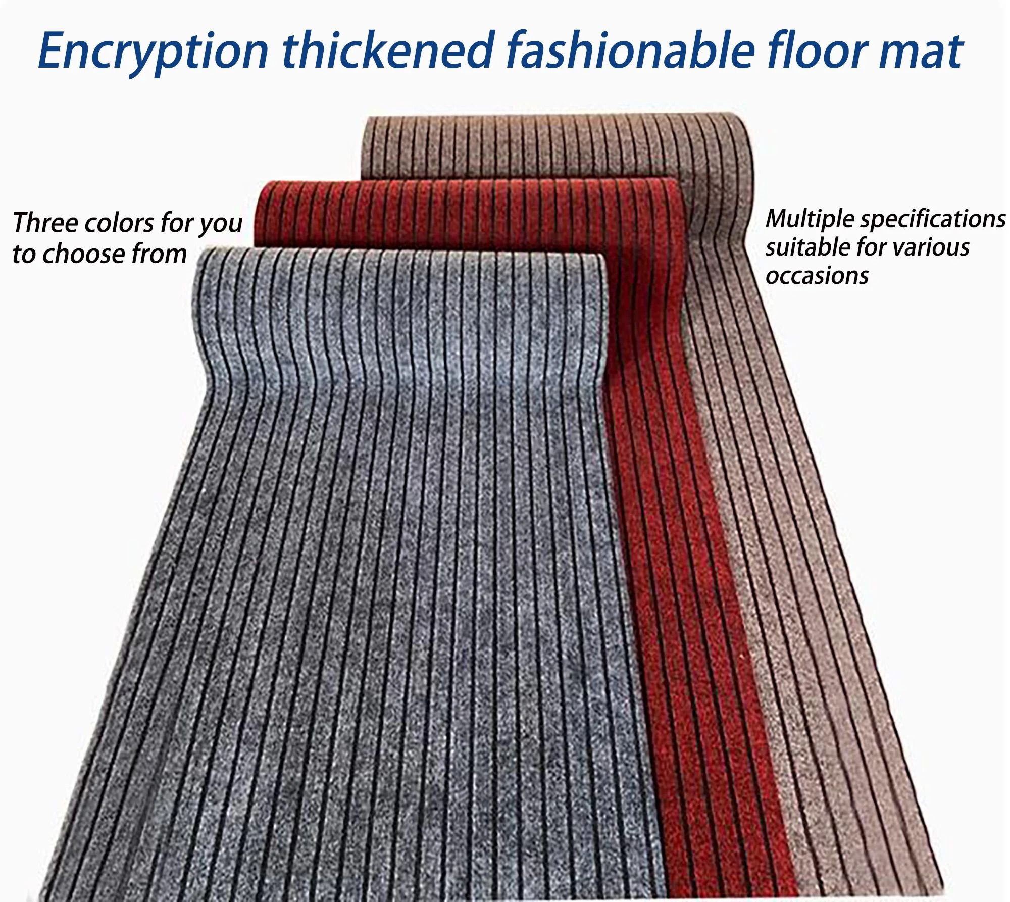 Waterproof Non Slip Bathroom And Kitchen Floor Mat Absorbent Small Area Rug dark Gray 40x170 Cm
