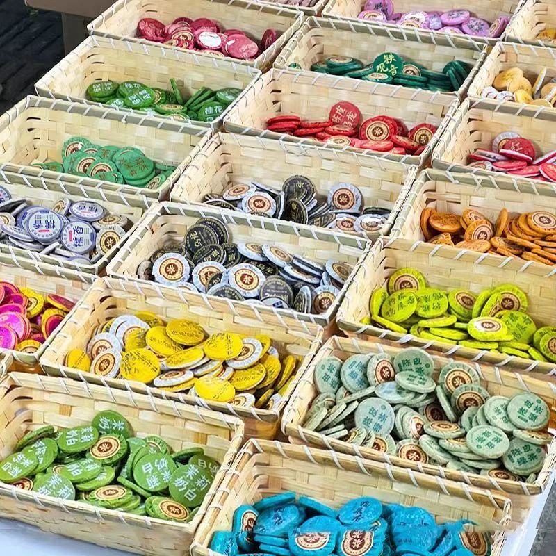 Handwoven Pu Erh Storage Box For Tea Cakes & Aging Collection f 30pcsx5g