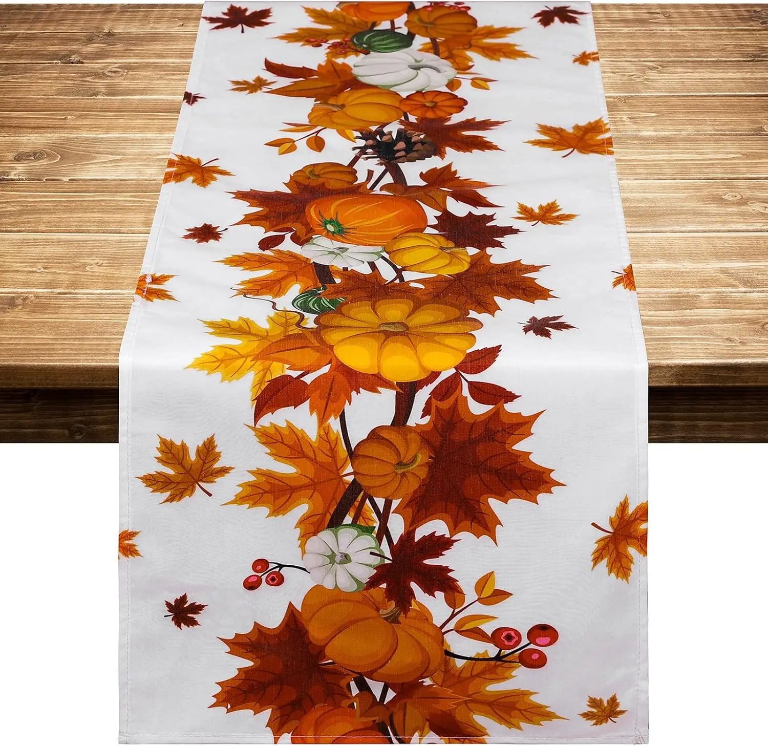 Thanksgiving Pumpkin Linen Table Runner a 150x33cm 59x13inch