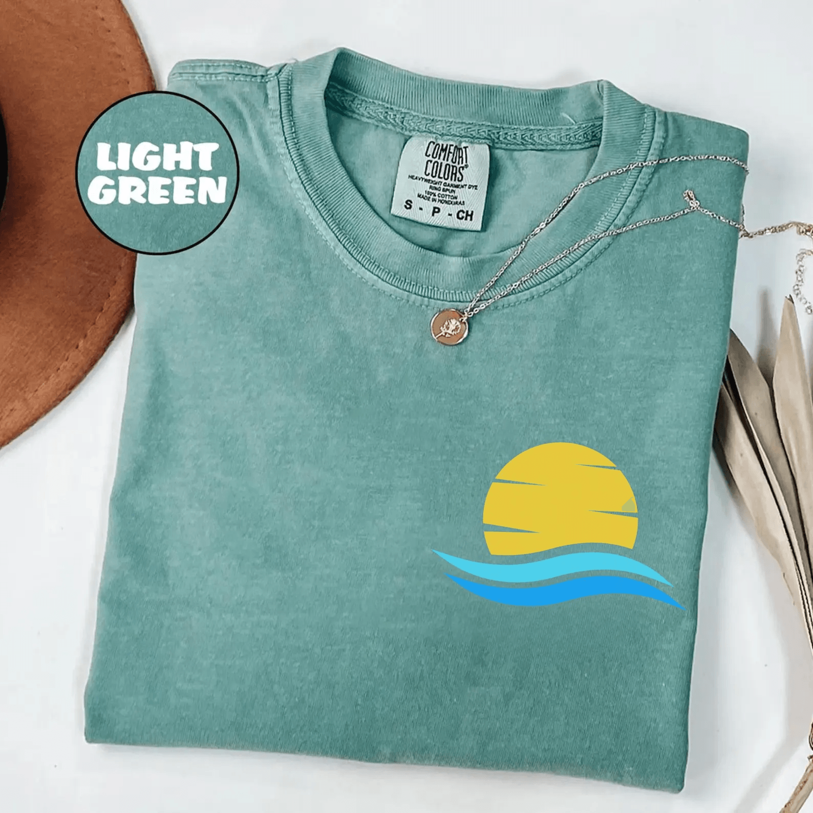 Comfort Colors Summer Shirt Cute Beach Vacation Tee Women Travel Shirt green l sweatshirt