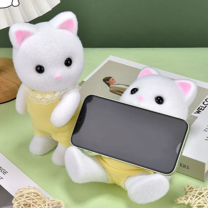 Cute Animal Figure Phone Stand Movable Desktop Decor Holder dog 1 Pc