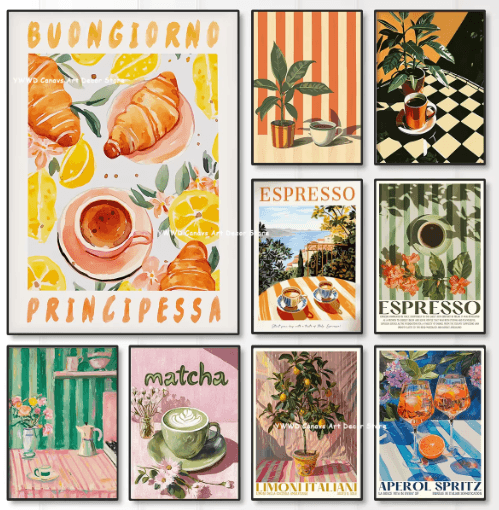 Buongiorno Espresso Canvas Wall Art Modern Coffee Kitchen Decor Print 16 50x75cm No Frame