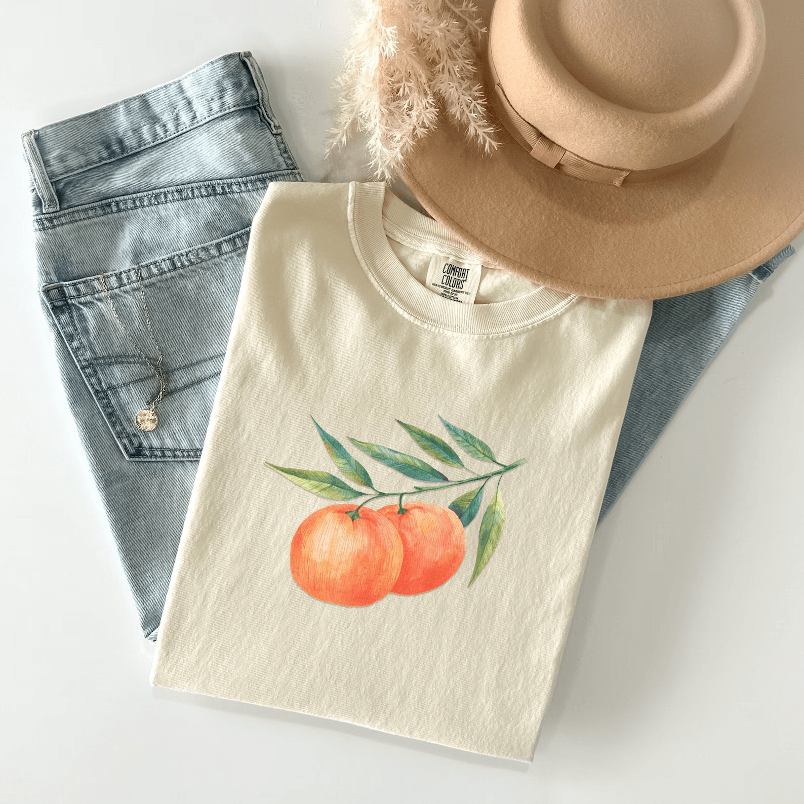 Aesthetic Oranges Shirt Vintage Fruit T Shirt Boho Citrus Graphic Tee For Women black 2xl t Shirt
