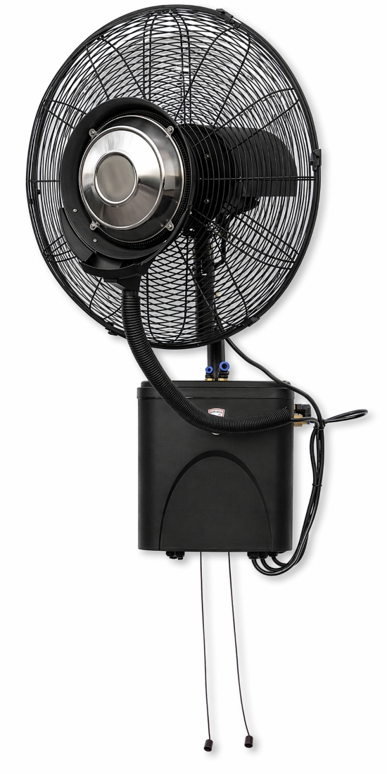 O'FRESH Außenbereich Hochleistungs-Nebelventilator - Wandmontage - Schwarz - 180W - 3 Geschwindigkeiten Image