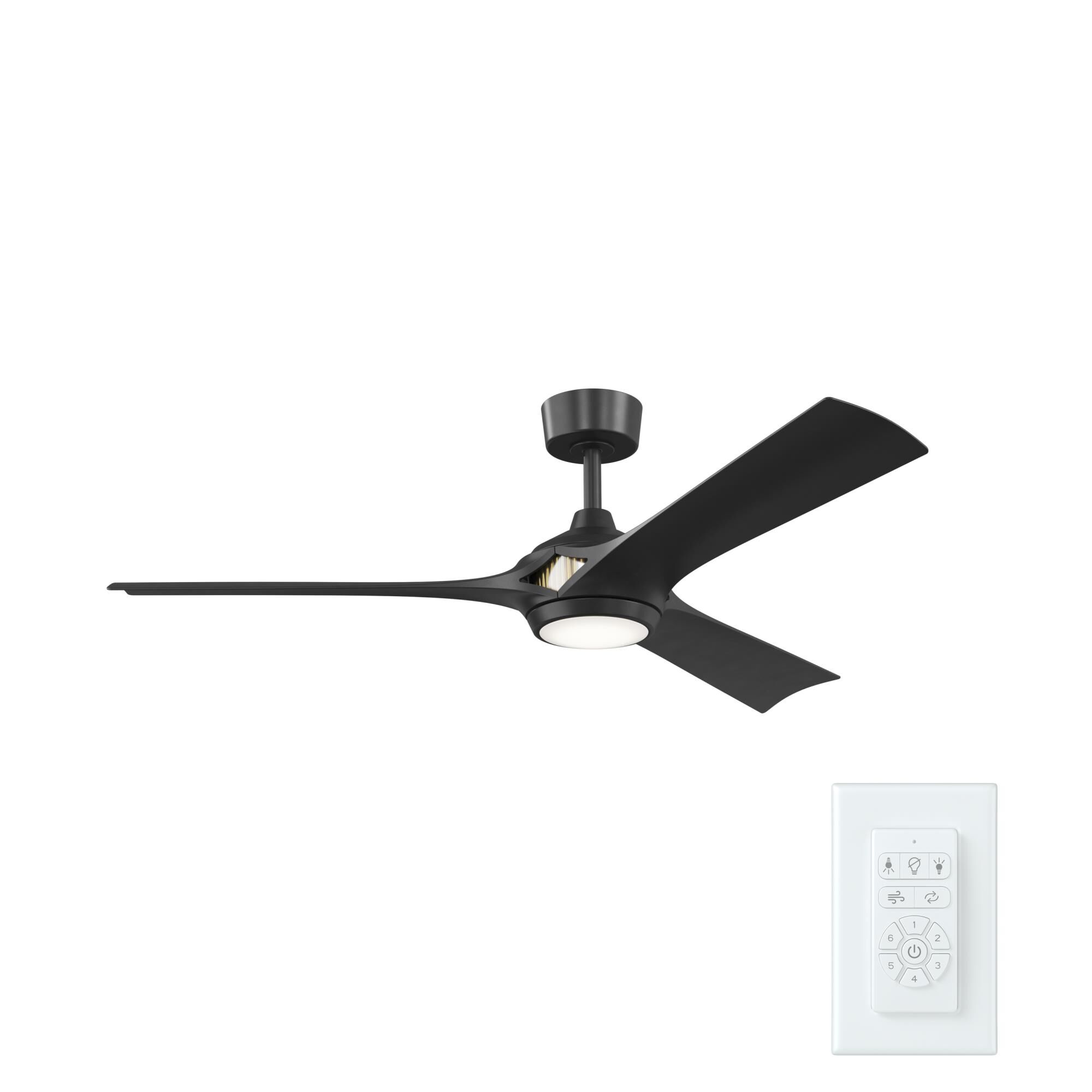 Kichler Lighting Veetra 56 Inch Ceiling Fan with Light Kit - 300056-BK