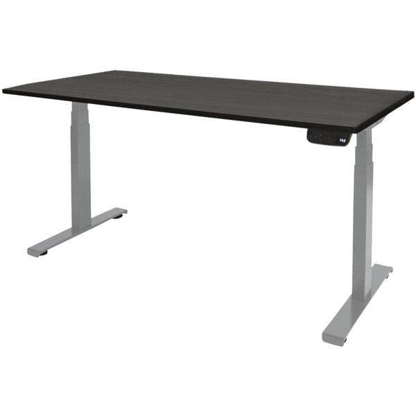 Schaffenburg Schreibtisch höhenverstellbar (elektrisch) »Dextro Plus« 120 cm Gestell alufarbe Logan_Eiche/Alu, 120x130.5x80 cm