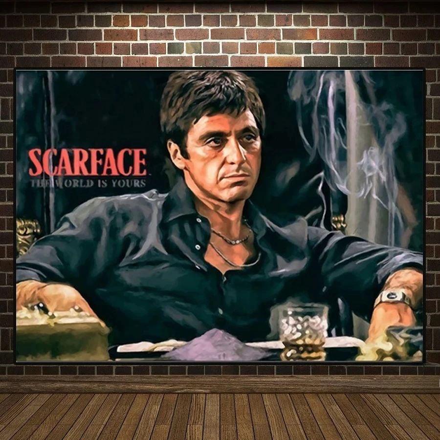 Porträt Kunst Leinwand Malerei Film Graffiti Tony Montana Poster und Drucke Wand Kunst Bild für Wohnzimmer Home Decor Cuadros