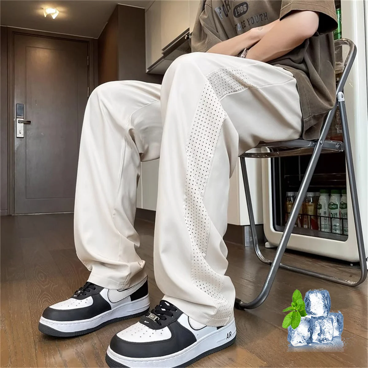 2026 Herren Schnelltrocknende Freizeithose Sommer Eisseide Dünne Atmungsaktive Gerade Sporthose Leichte Komfortable Hose Image