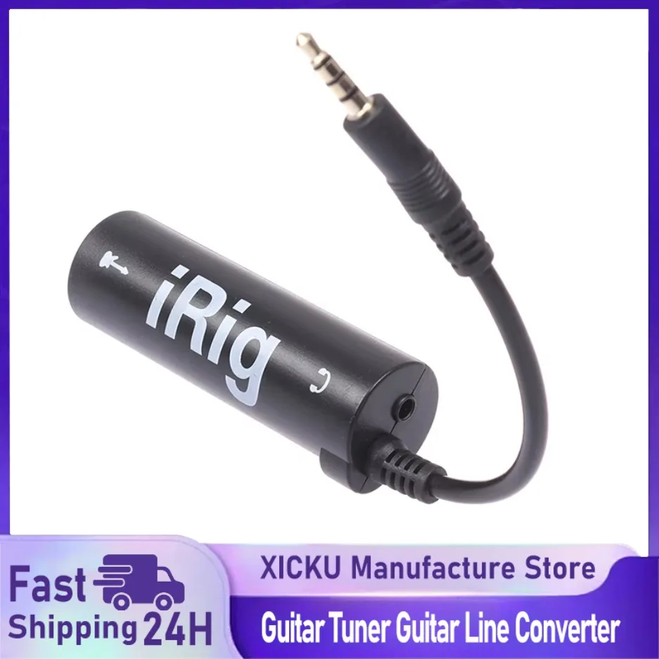 Heißer Gitarren-Interface I-Rig Konverter: Ersatz-Gitarreninterface für Smartphones, Gitarren-Audio-Interface, Gitarren-Tuner, Gitarren-Line-Irig-Konverter Image