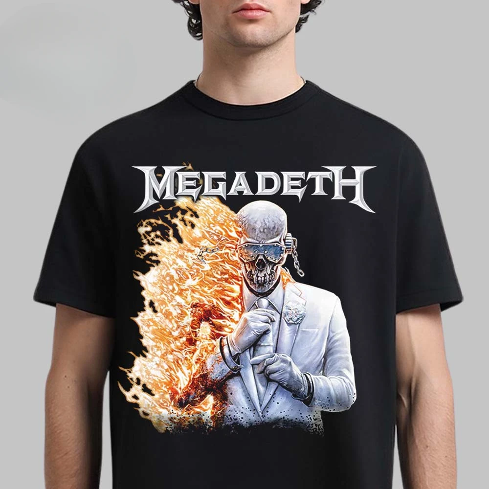 Top Megadeth Baumwoll-Band-Shirt, Unisex, Sommer, kurzärmelig, modisches Marken-T-Shirt, luxuriöses, lässiges Vintage-T-Shirt Image